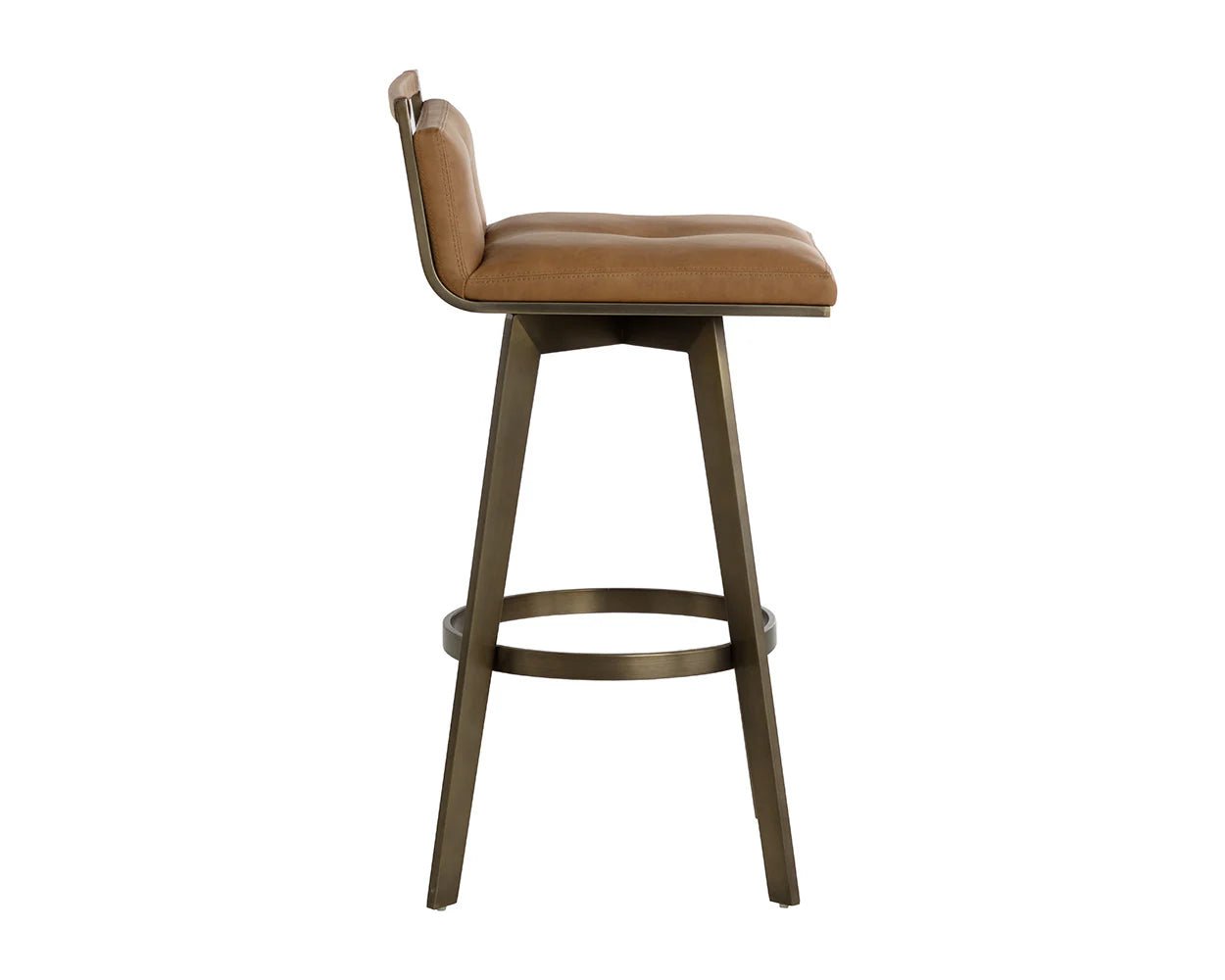 Arizona Swivel Bar Stool - Milliken Cognac - Central Designs