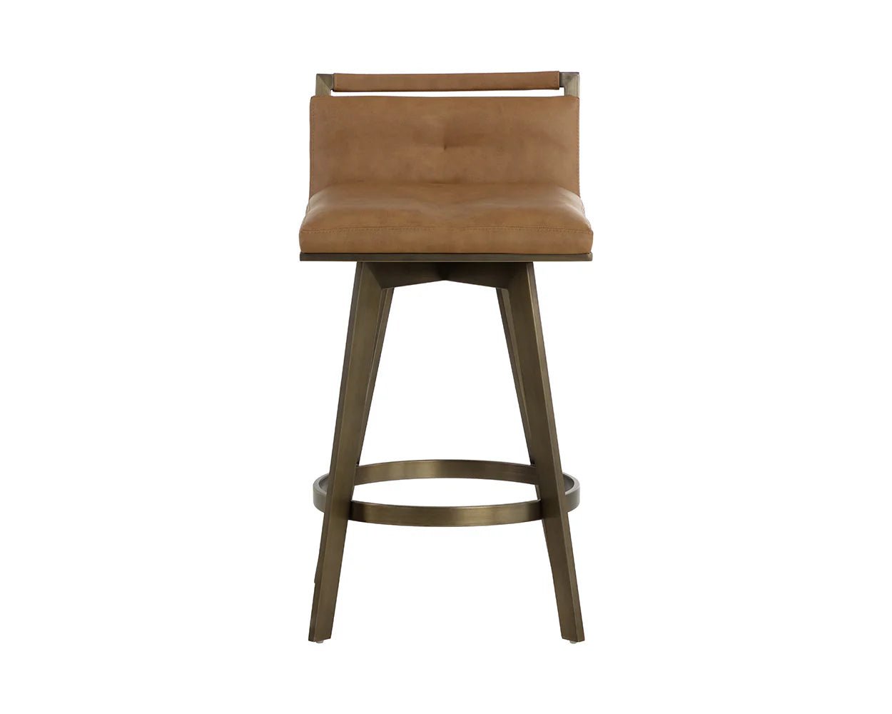 Arizona Swivel Counter Stool - Milliken Cognac - Central Designs