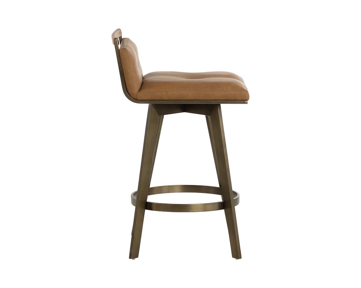 Arizona Swivel Counter Stool - Milliken Cognac - Central Designs