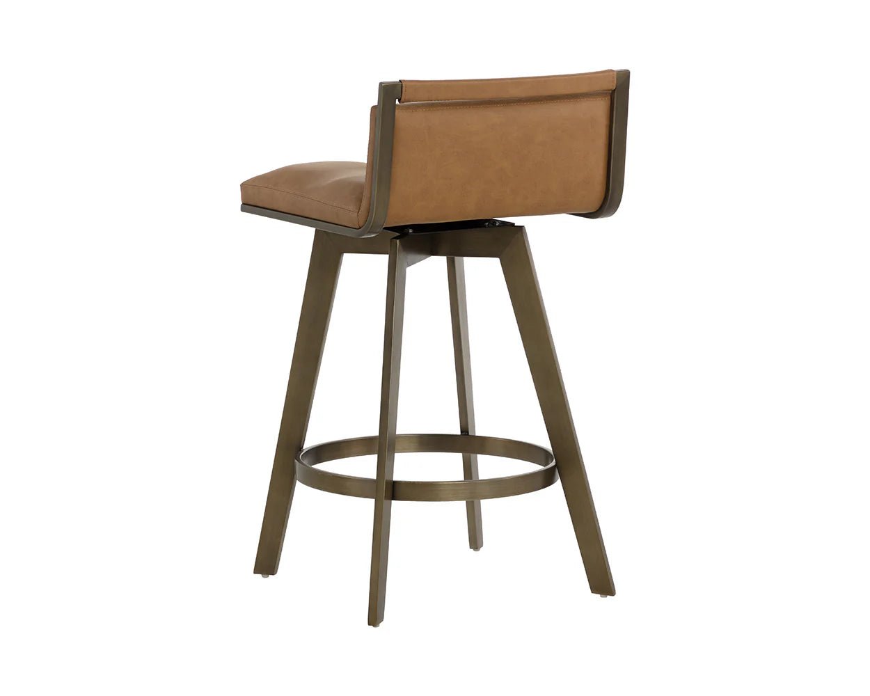 Arizona Swivel Counter Stool - Milliken Cognac - Central Designs