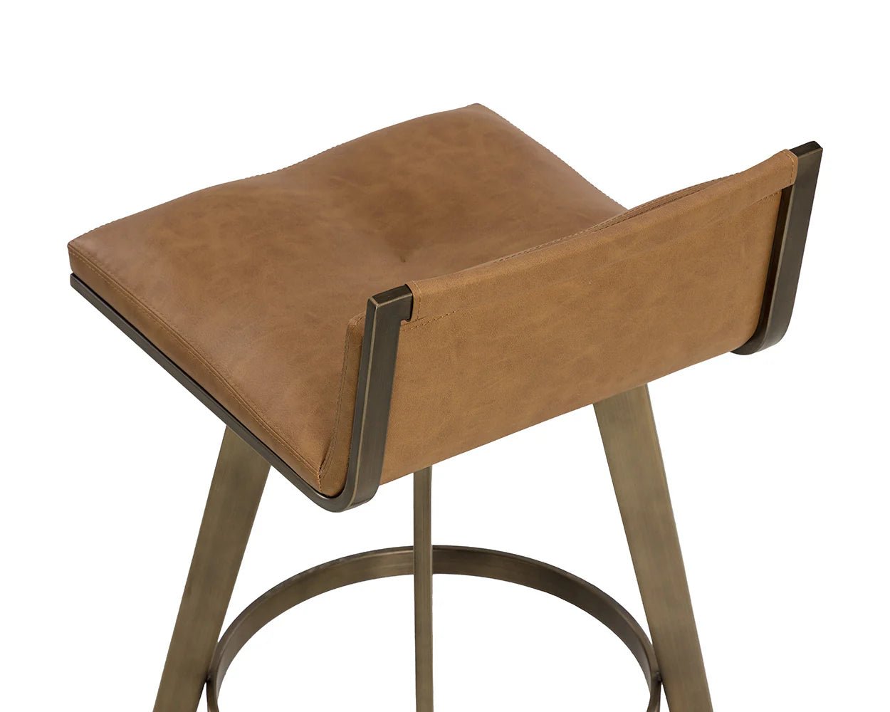 Arizona Swivel Counter Stool - Milliken Cognac - Central Designs
