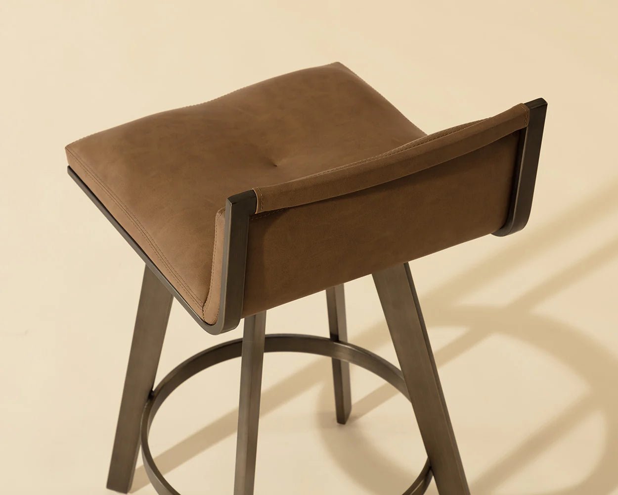 Arizona Swivel Counter Stool - Milliken Cognac - Central Designs