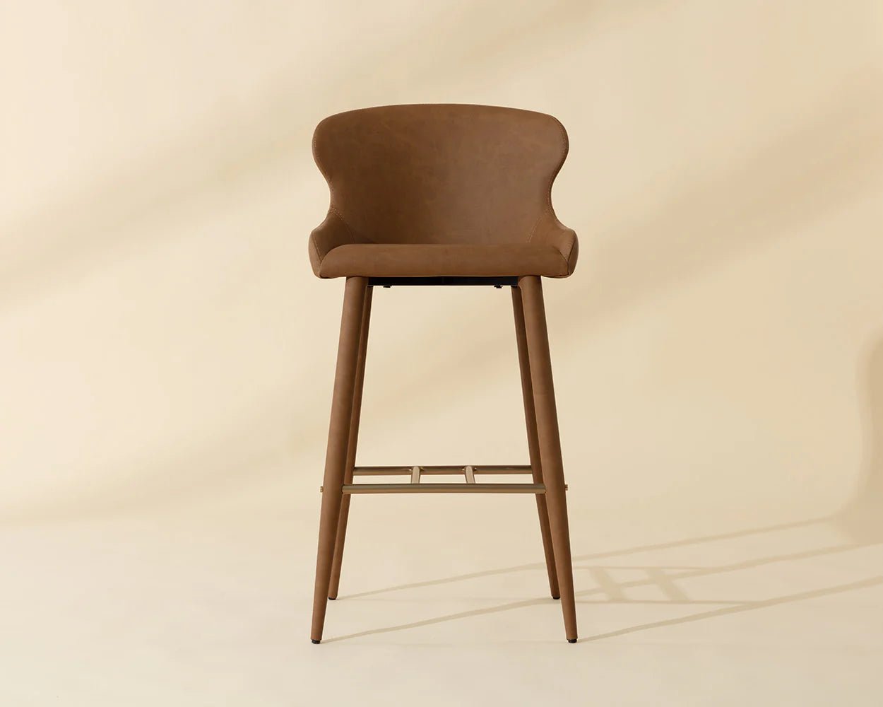 Evora Bar Stool - Milliken Cognac - Central Designs