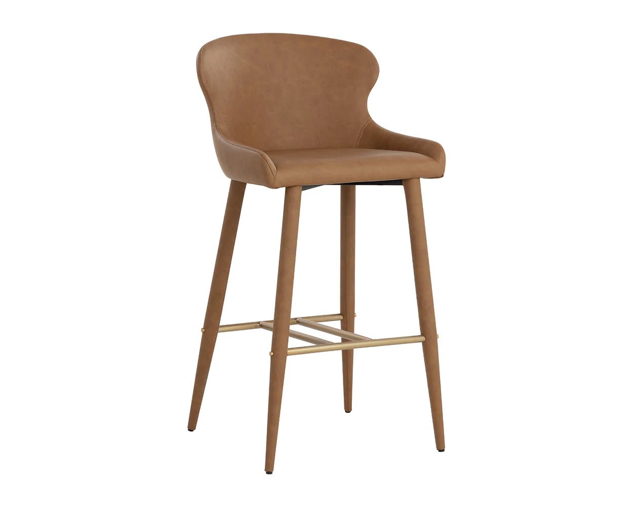 Evora Bar Stool - Milliken Cognac - Central Designs