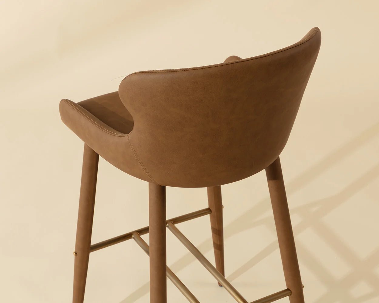 Evora Bar Stool - Milliken Cognac - Central Designs