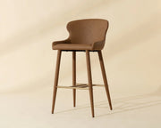Evora Bar Stool - Milliken Cognac - Central Designs