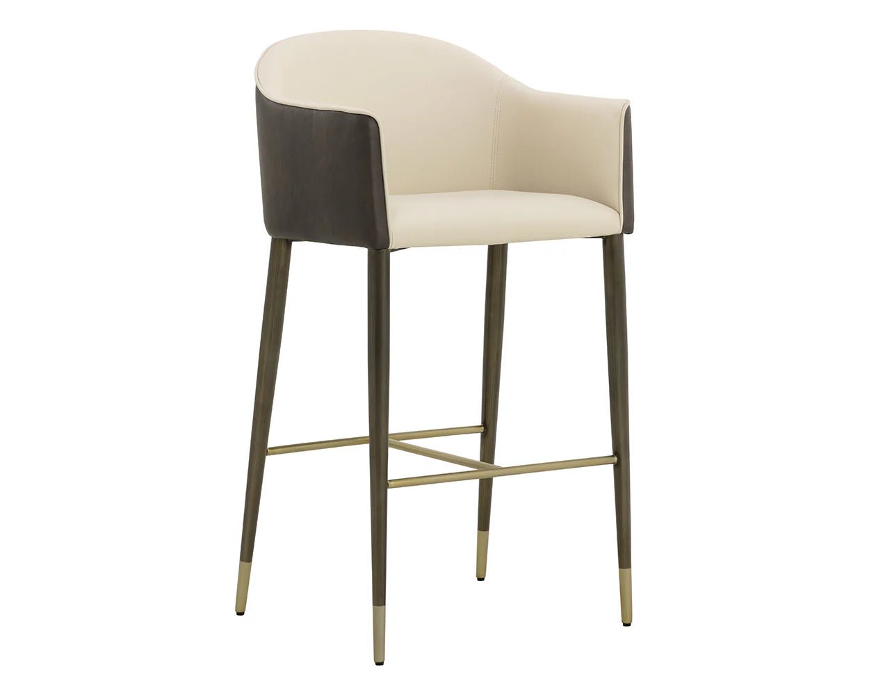 Kylin Bar Stool - Dillon Cream / Bravo Ash - Central Designs