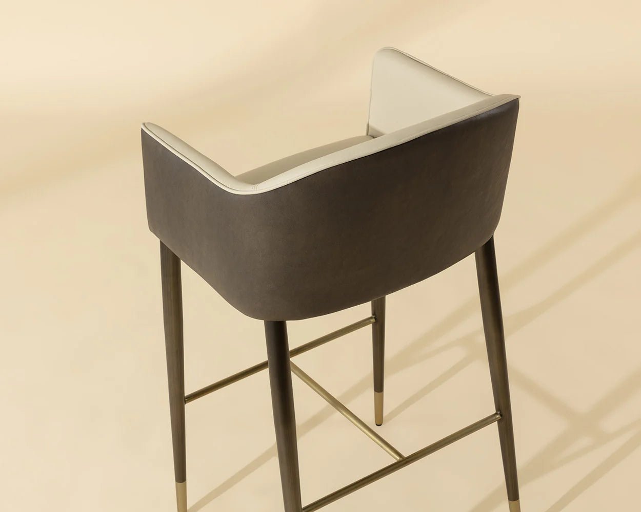 Kylin Bar Stool - Dillon Cream / Bravo Ash - Central Designs