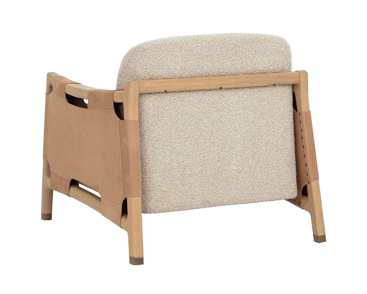 Calloway Lounge Chair - Light Oak - Santa Cruz Oatmeal / Nubuck Tan Leather - Central Designs