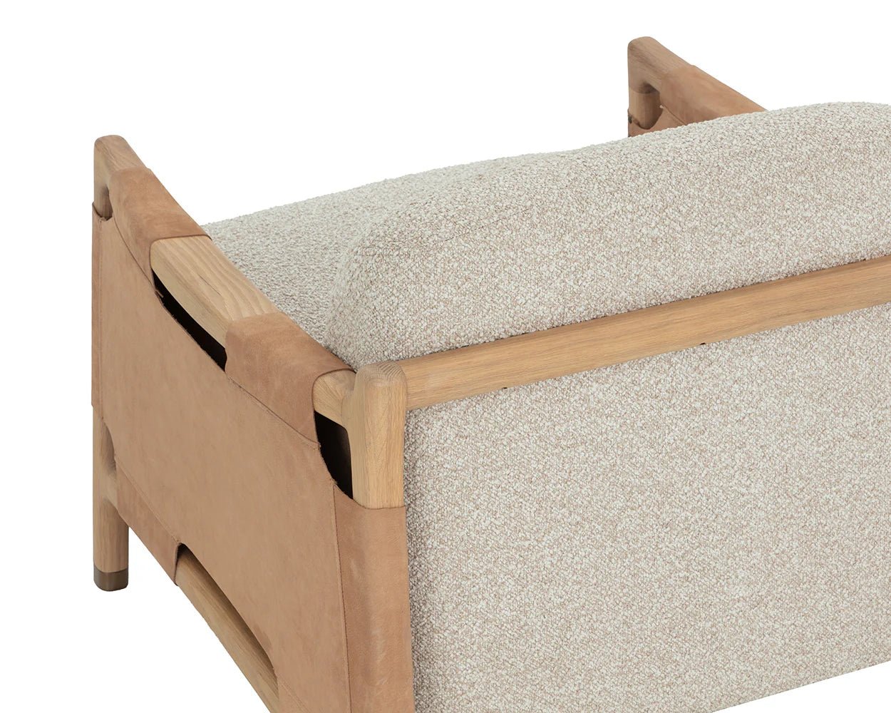 Calloway Lounge Chair - Light Oak - Santa Cruz Oatmeal / Nubuck Tan Leather - Central Designs