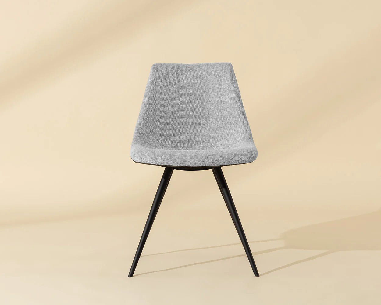 Lipa Dining Chair - Black - Belfast Heather Grey / Rosemary - Central Designs