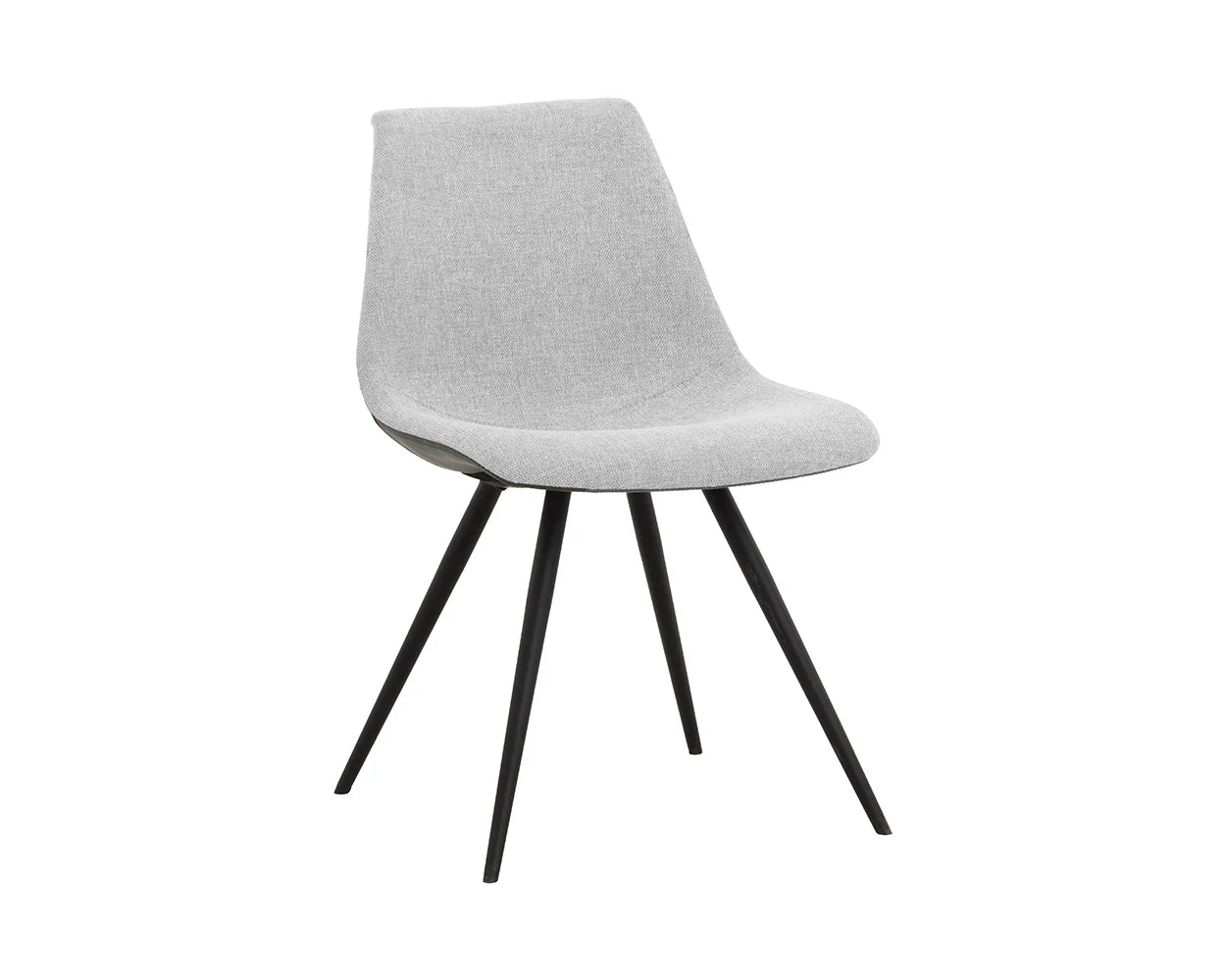 Lipa Dining Chair - Black - Belfast Heather Grey / Rosemary - Central Designs