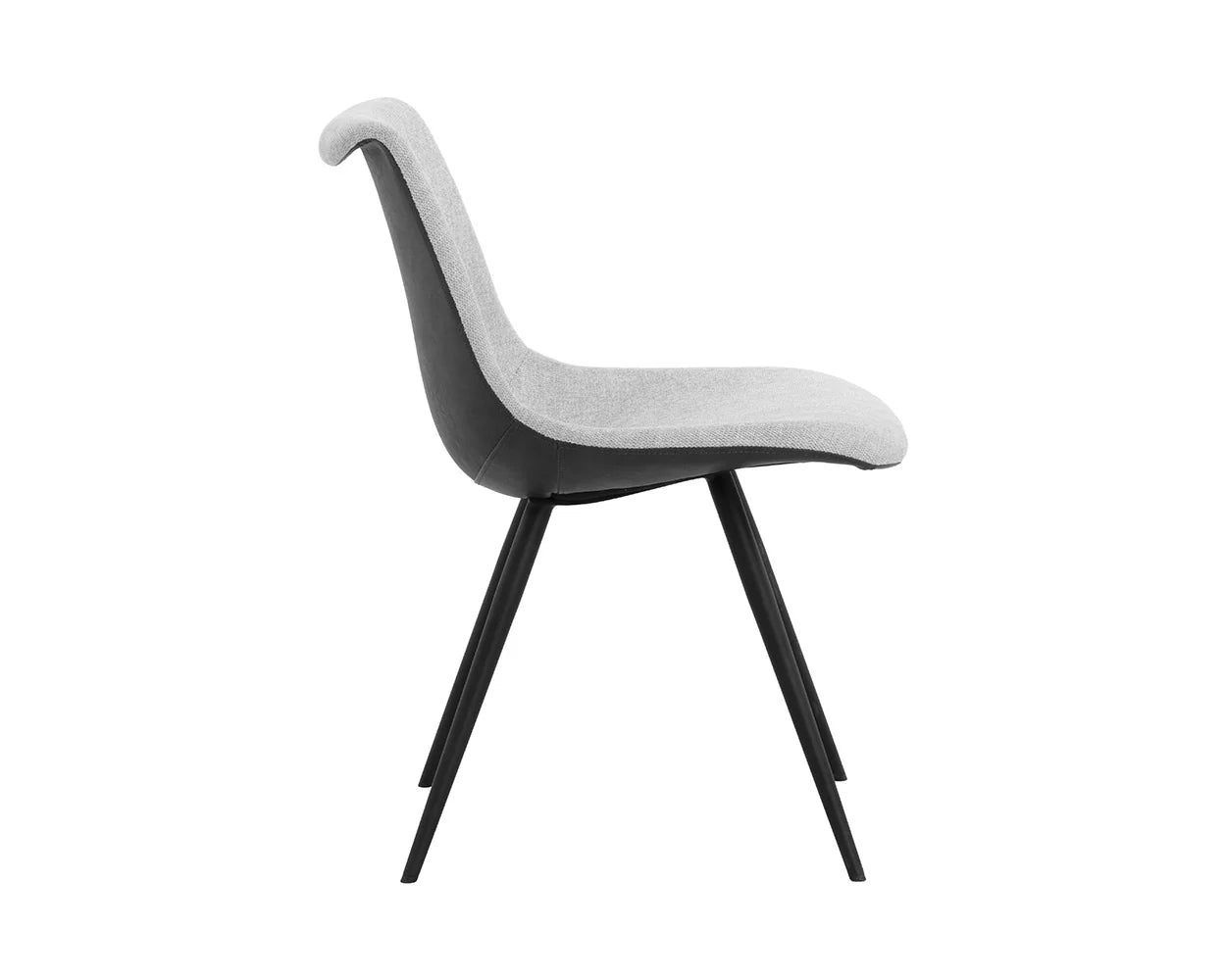 Lipa Dining Chair - Black - Belfast Heather Grey / Rosemary - Central Designs