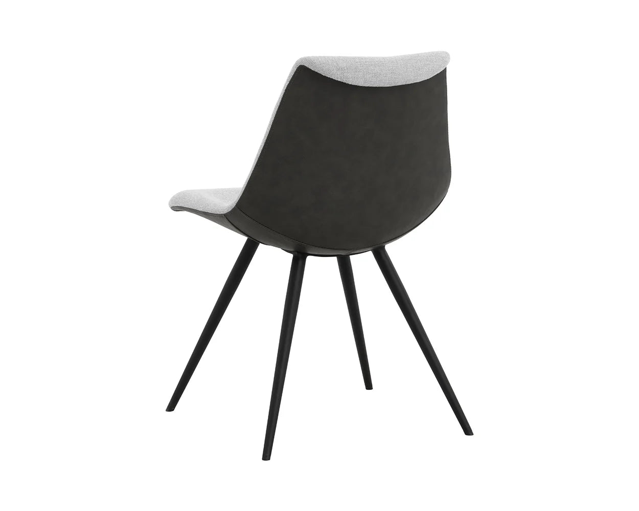 Lipa Dining Chair - Black - Belfast Heather Grey / Rosemary - Central Designs