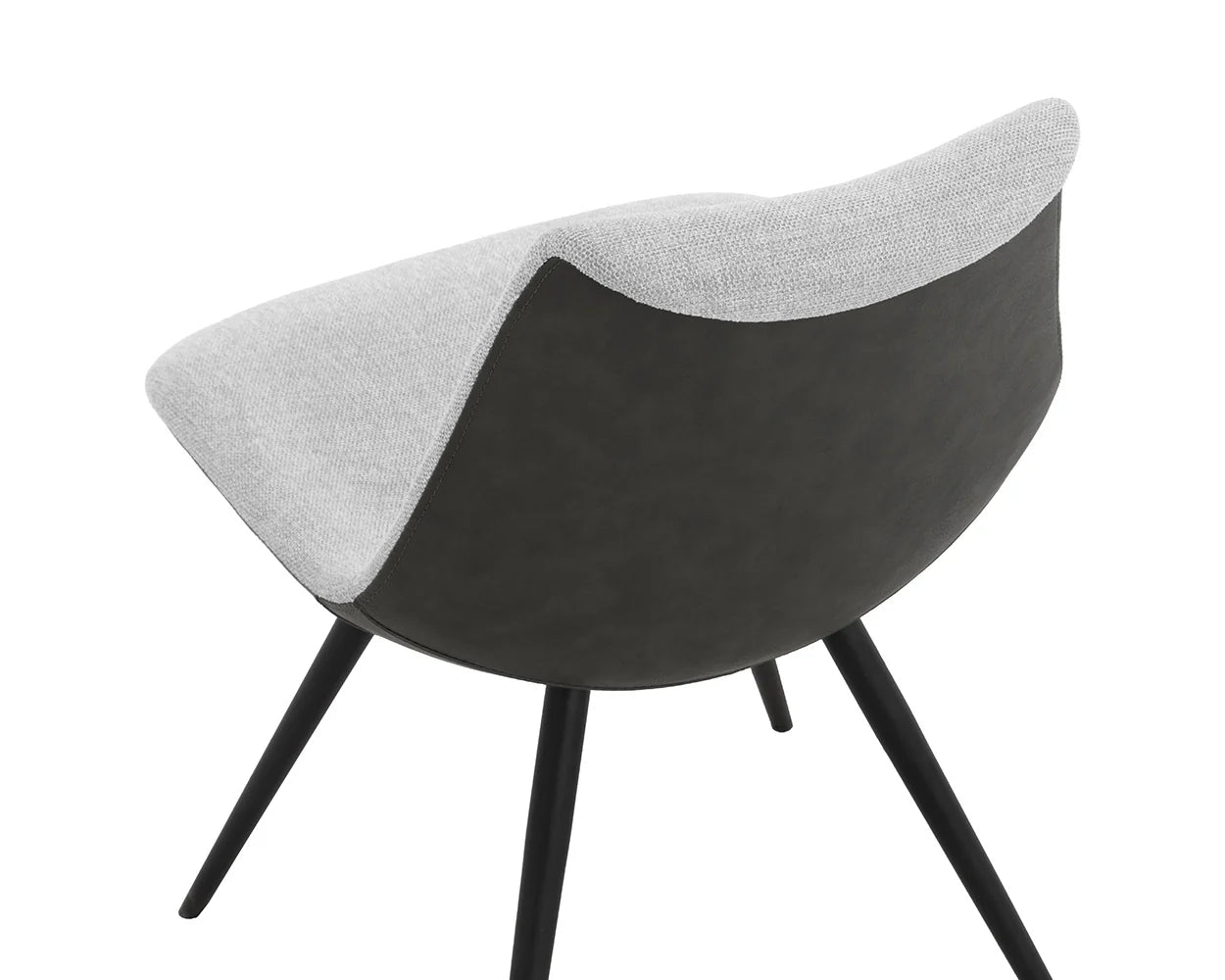 Lipa Dining Chair - Black - Belfast Heather Grey / Rosemary - Central Designs