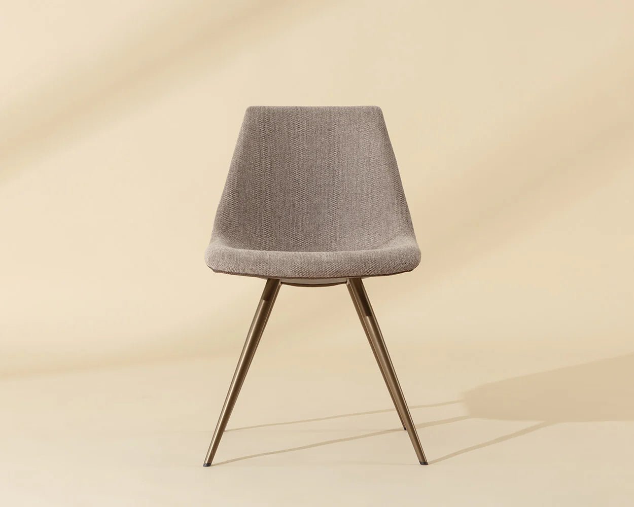 Lipa Dining Chair - Antique Bronze - Belfast Oyster Shell / Porpoise - Central Designs
