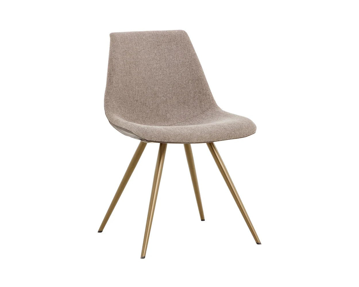 Lipa Dining Chair - Antique Bronze - Belfast Oyster Shell / Porpoise - Central Designs