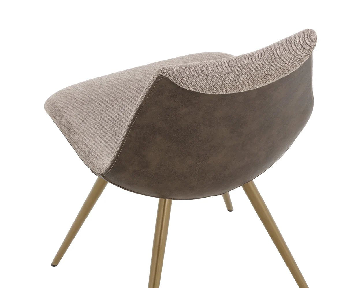 Lipa Dining Chair - Antique Bronze - Belfast Oyster Shell / Porpoise - Central Designs