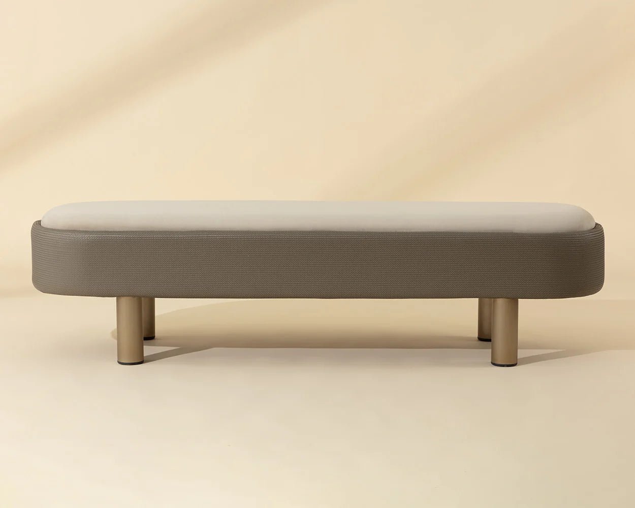 Odella Bench - Meg Taupe / Porcini Taupe - Central Designs