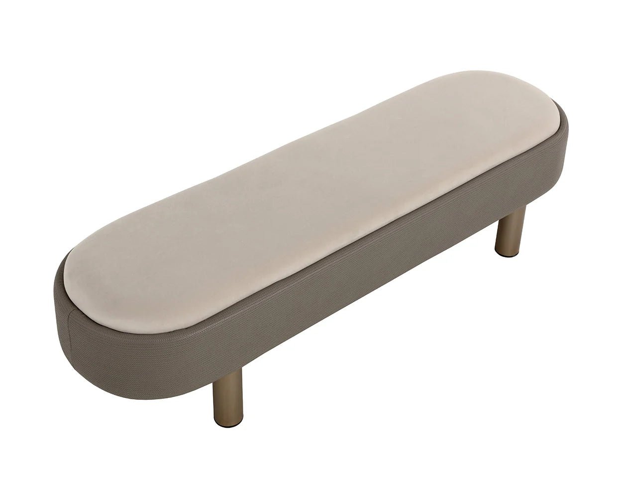 Odella Bench - Meg Taupe / Porcini Taupe - Central Designs