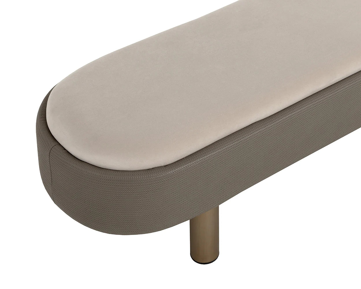 Odella Bench - Meg Taupe / Porcini Taupe - Central Designs