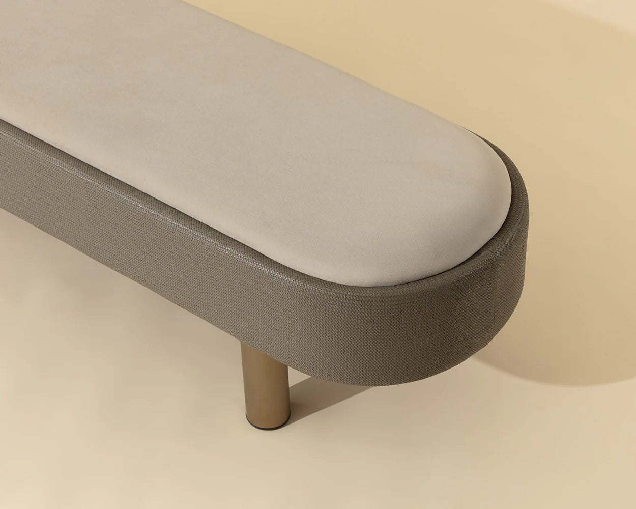 Odella Bench - Meg Taupe / Porcini Taupe - Central Designs
