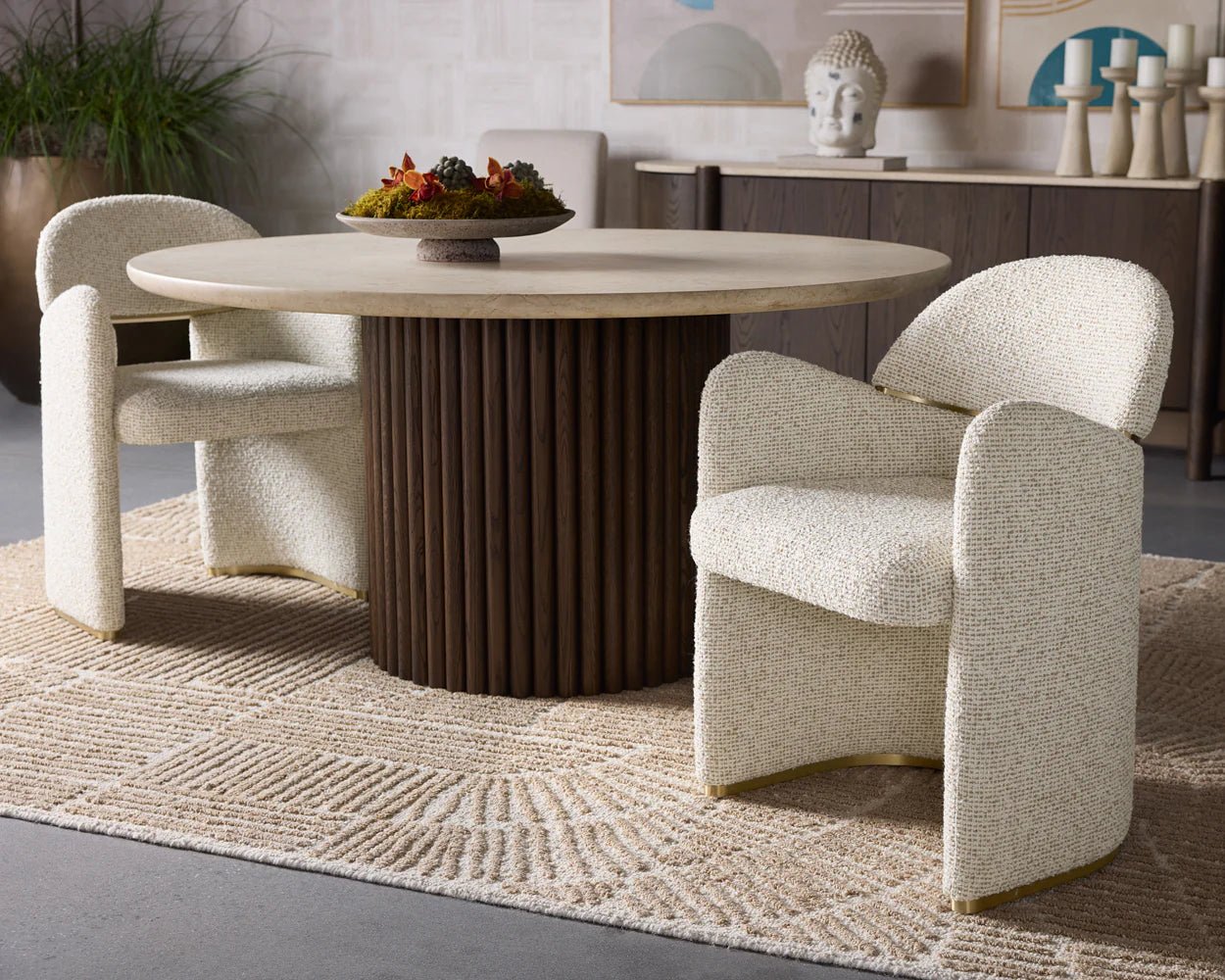 Snowden Dining Armchair - Noah Ecru - Central Designs