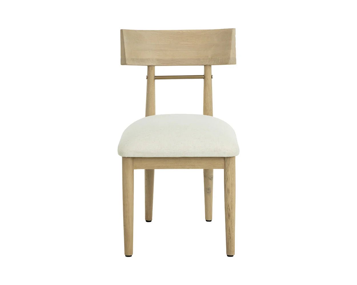 Florian Dining Chair - Light Oak - Geralt Linen - Central Designs