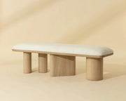 Hiro Bench - Light Oak - Geralt Linen - Central Designs