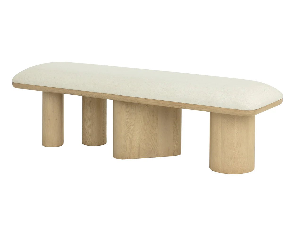 Hiro Bench - Light Oak - Geralt Linen - Central Designs