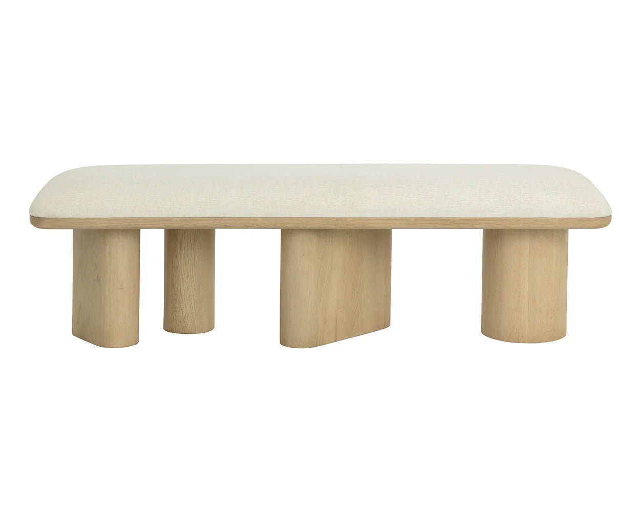 Hiro Bench - Light Oak - Geralt Linen - Central Designs