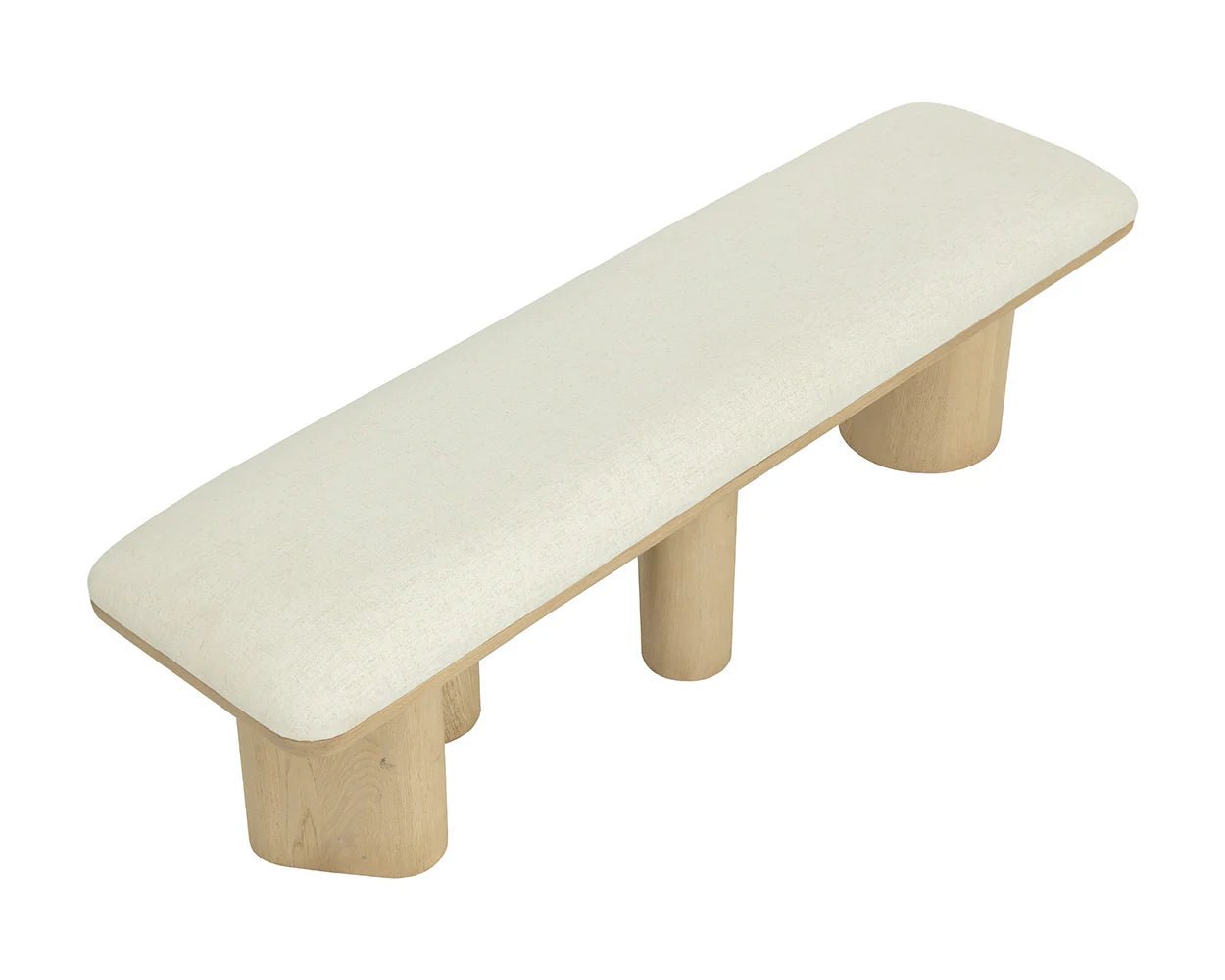 Hiro Bench - Light Oak - Geralt Linen - Central Designs