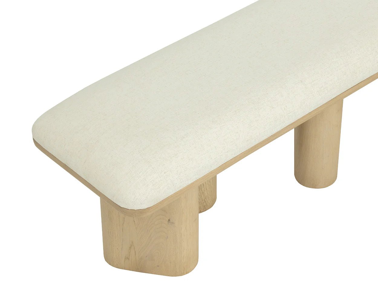 Hiro Bench - Light Oak - Geralt Linen - Central Designs