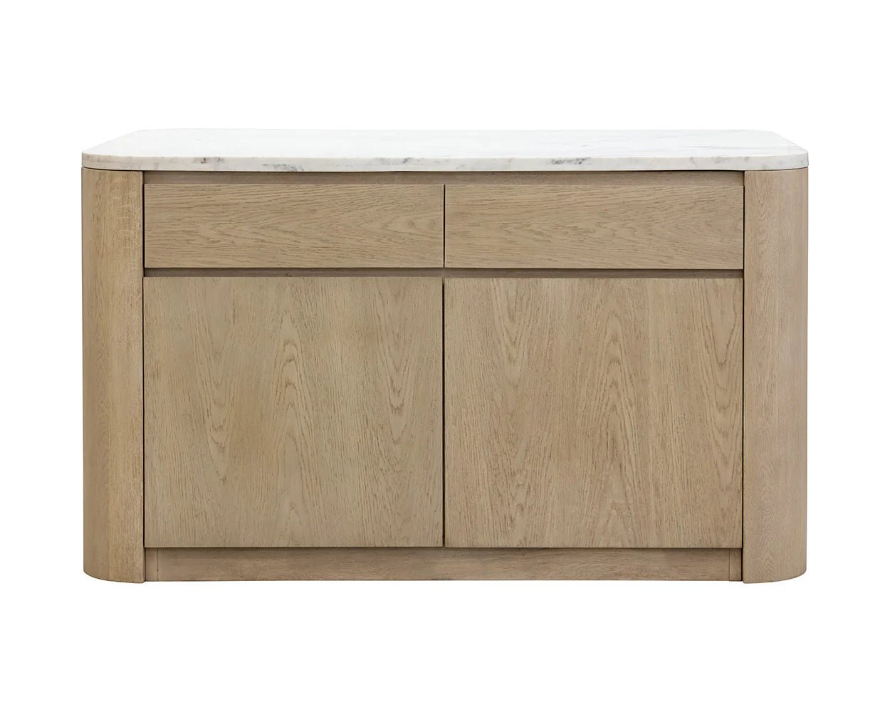 Romilly Kitchen Island - White Marble - 62" - Central Designs