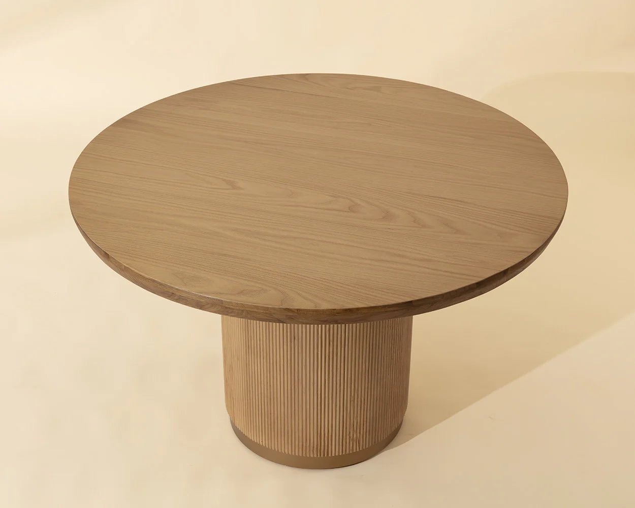 Kalla Dining Table - Round - Rustic Oak - 48" - Central Designs