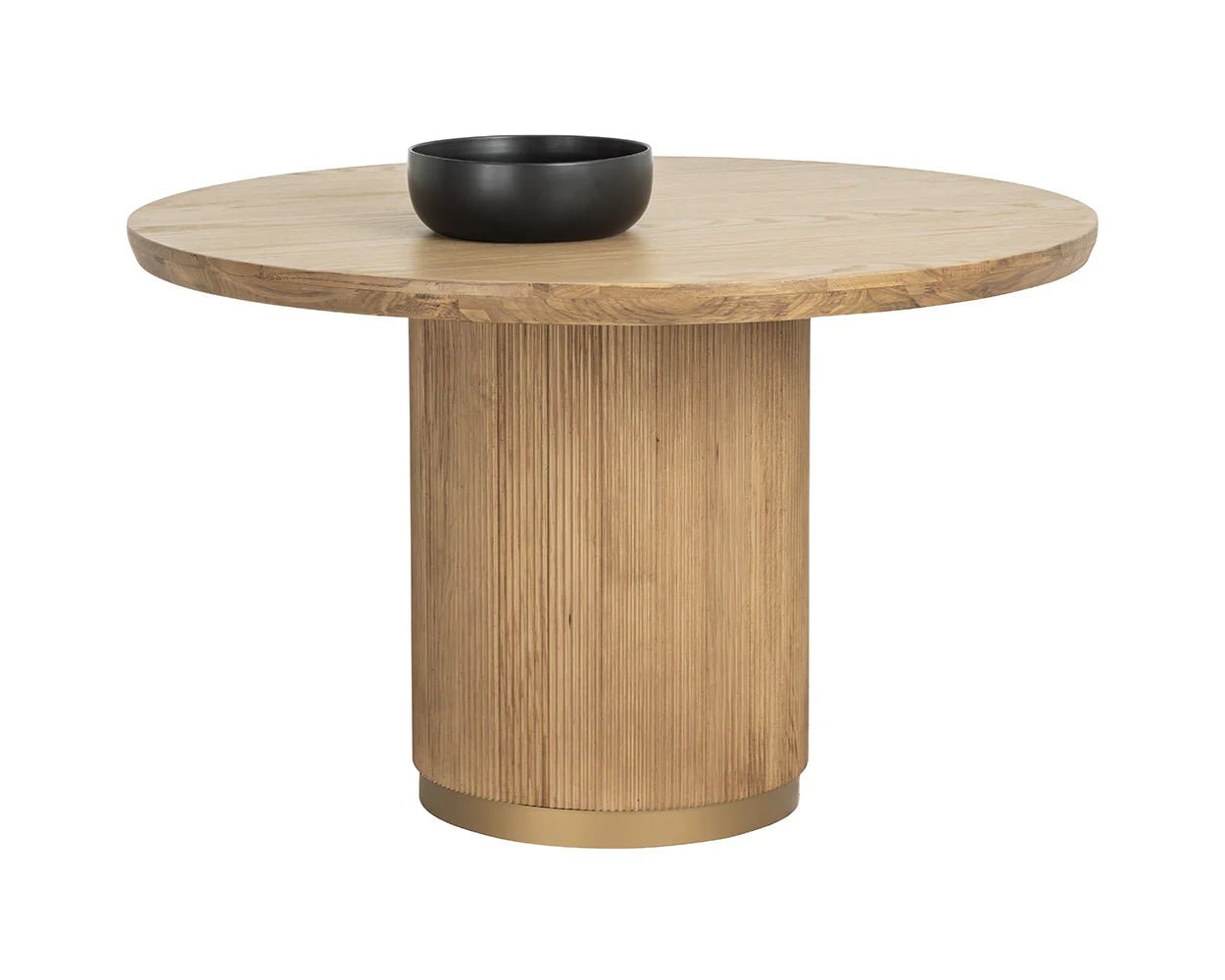 Kalla Dining Table - Round - Rustic Oak - 48" - Central Designs