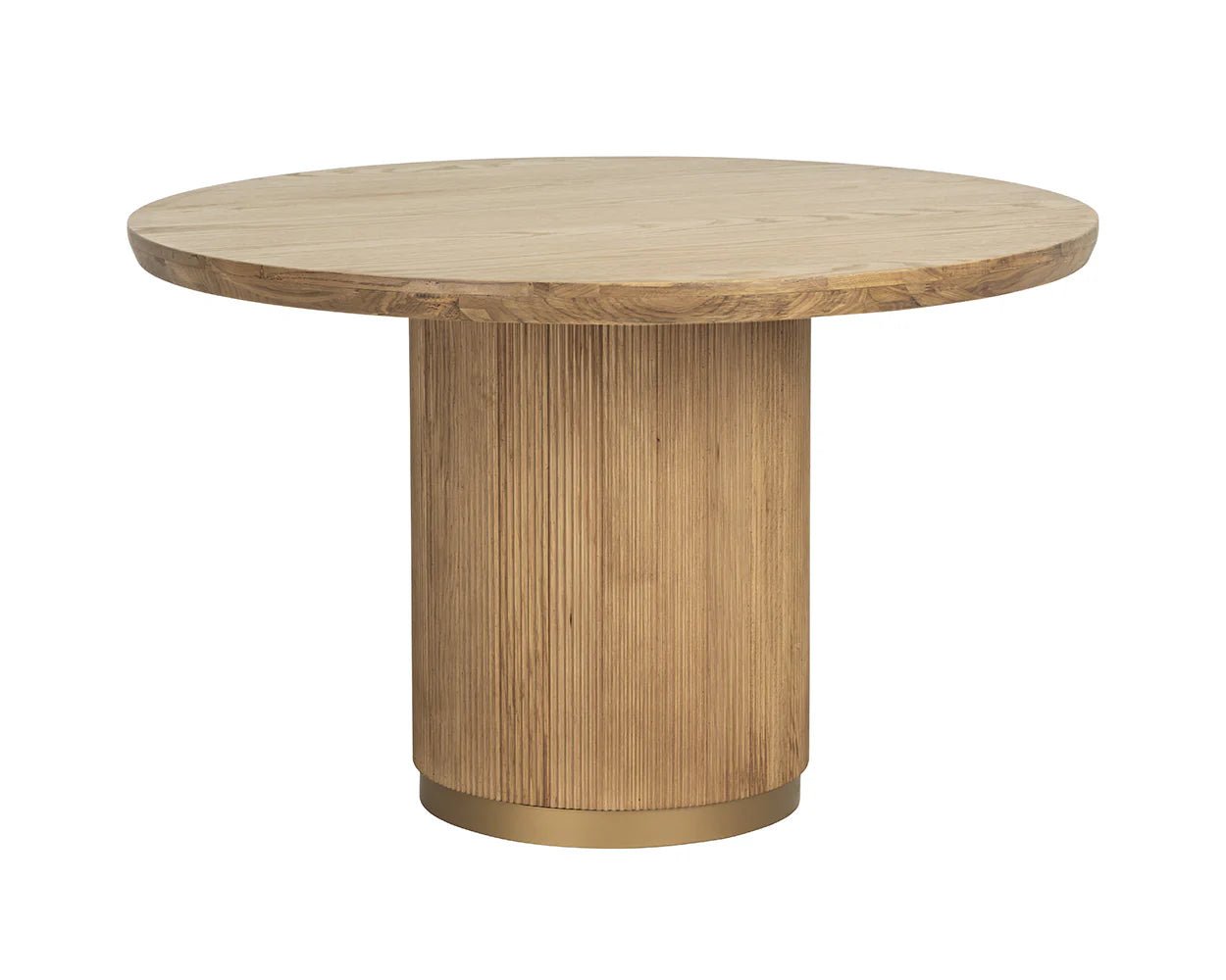Kalla Dining Table - Round - Rustic Oak - 48" - Central Designs