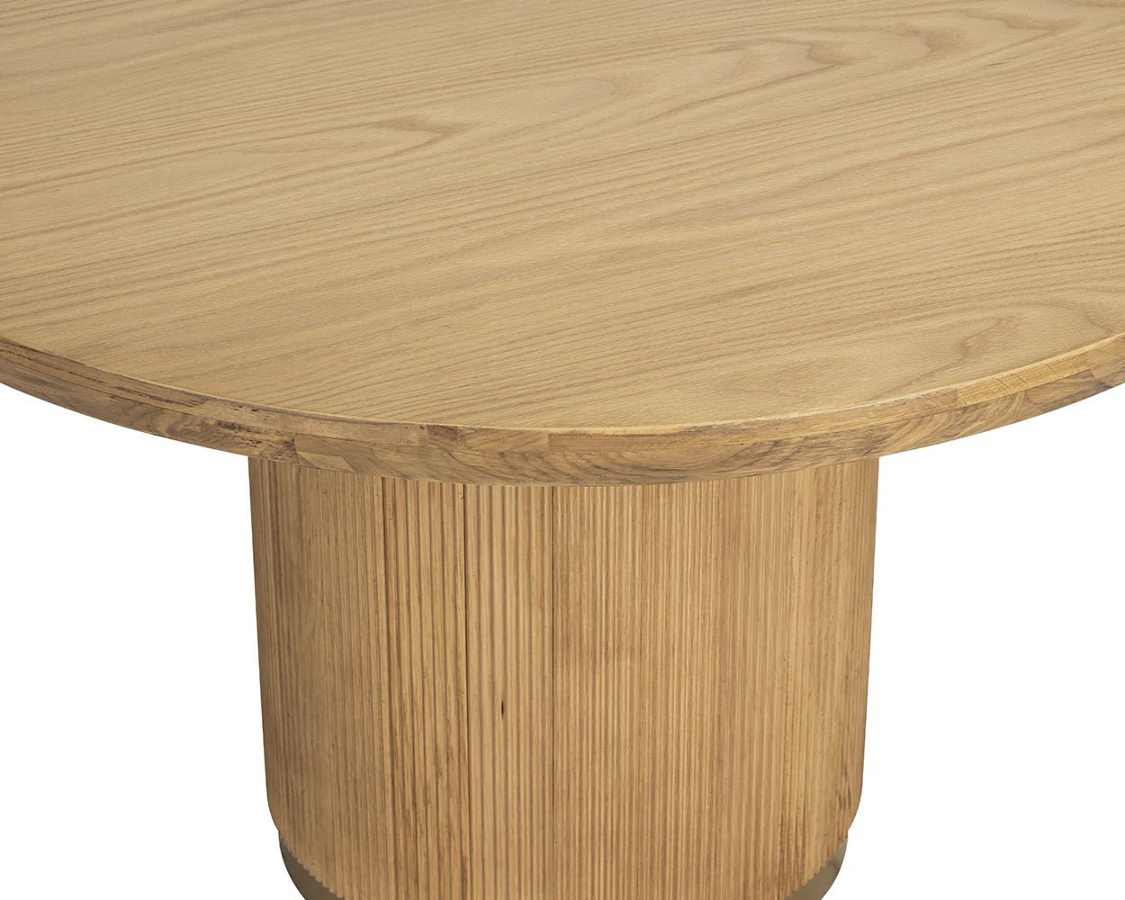 Kalla Dining Table - Round - Rustic Oak - 48" - Central Designs