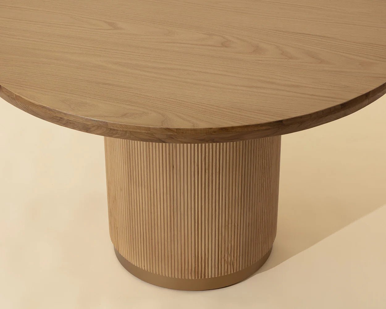 Kalla Dining Table - Round - Rustic Oak - 48" - Central Designs