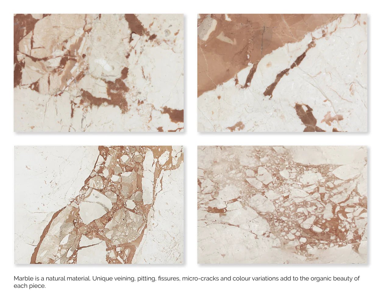 Laros End Table - Crema Breccia Marble - Central Designs