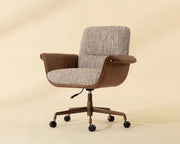 Lomax Office Chair - Holden Dusty Greige / Milliken Cognac - Central Designs