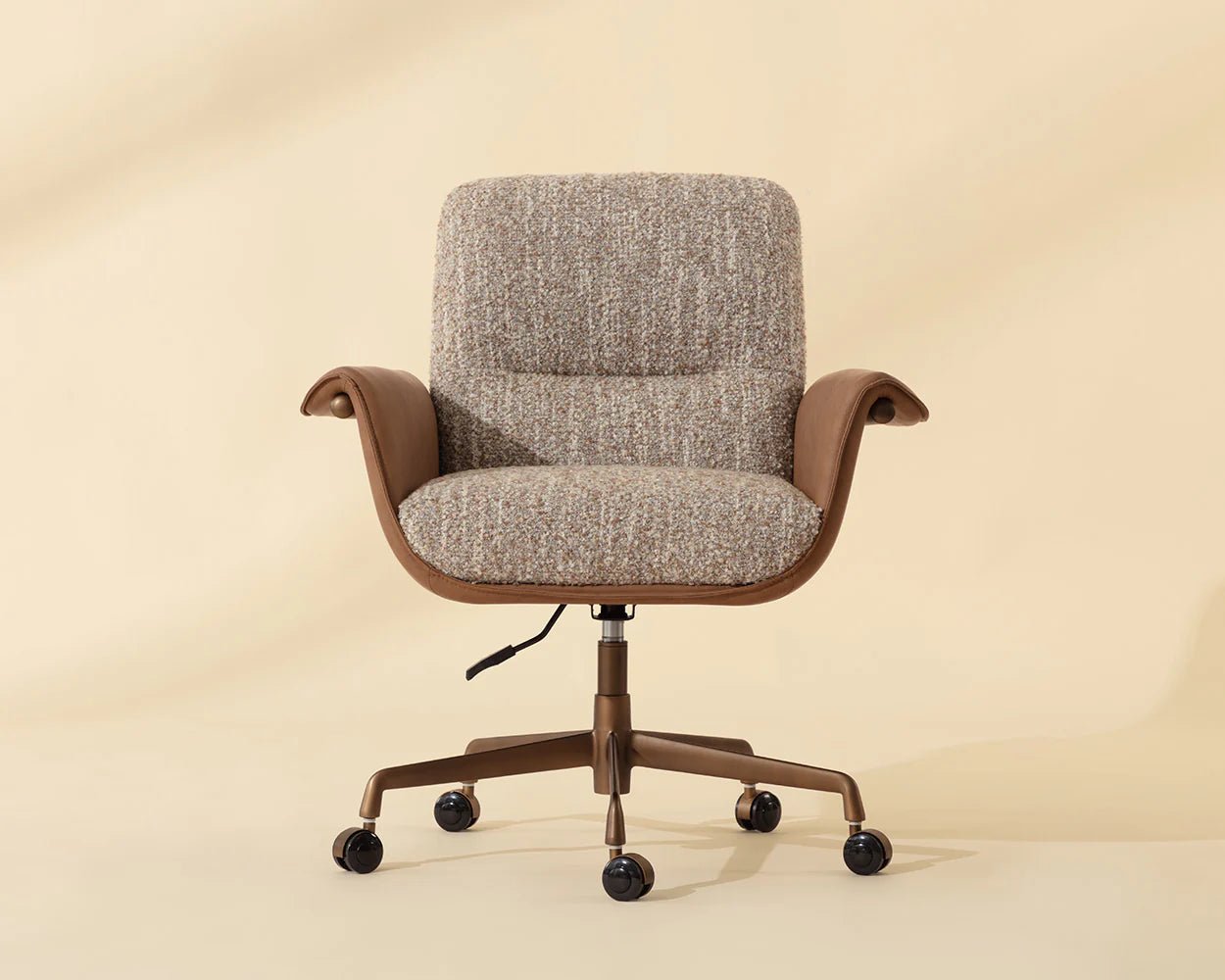 Lomax Office Chair - Holden Dusty Greige / Milliken Cognac - Central Designs