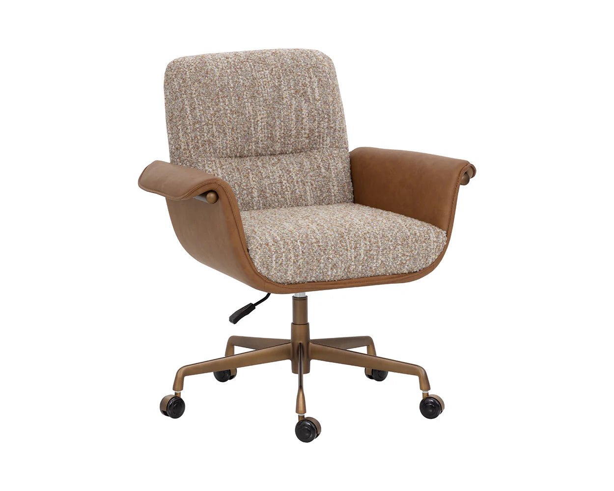 Lomax Office Chair - Holden Dusty Greige / Milliken Cognac - Central Designs