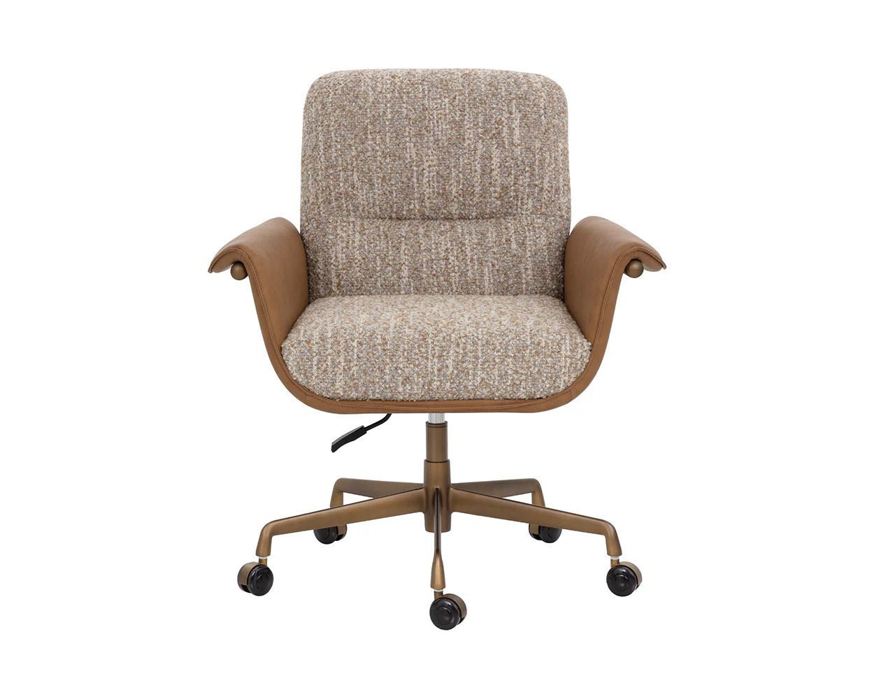 Lomax Office Chair - Holden Dusty Greige / Milliken Cognac - Central Designs