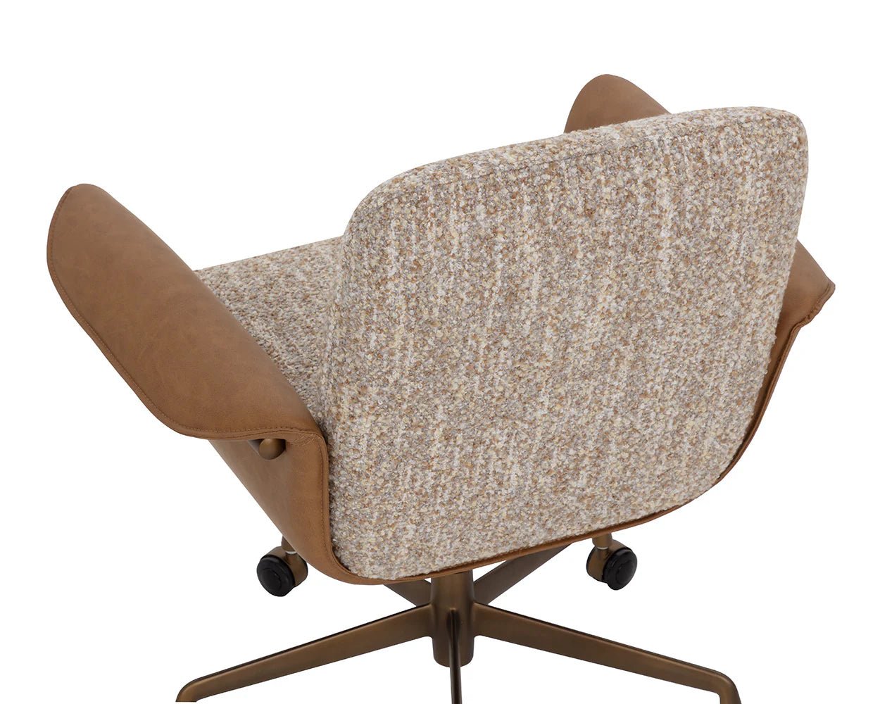 Lomax Office Chair - Holden Dusty Greige / Milliken Cognac - Central Designs