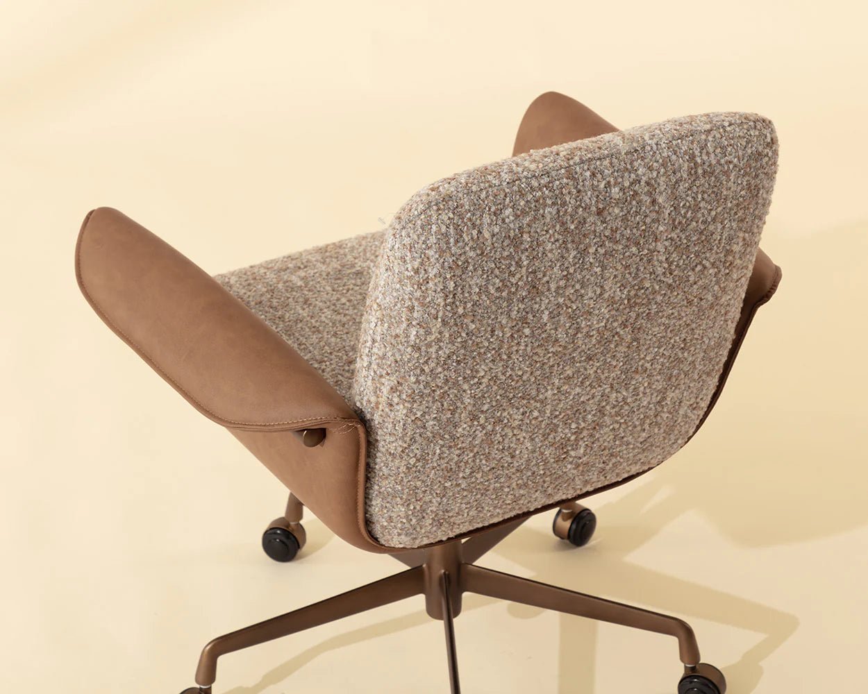 Lomax Office Chair - Holden Dusty Greige / Milliken Cognac - Central Designs