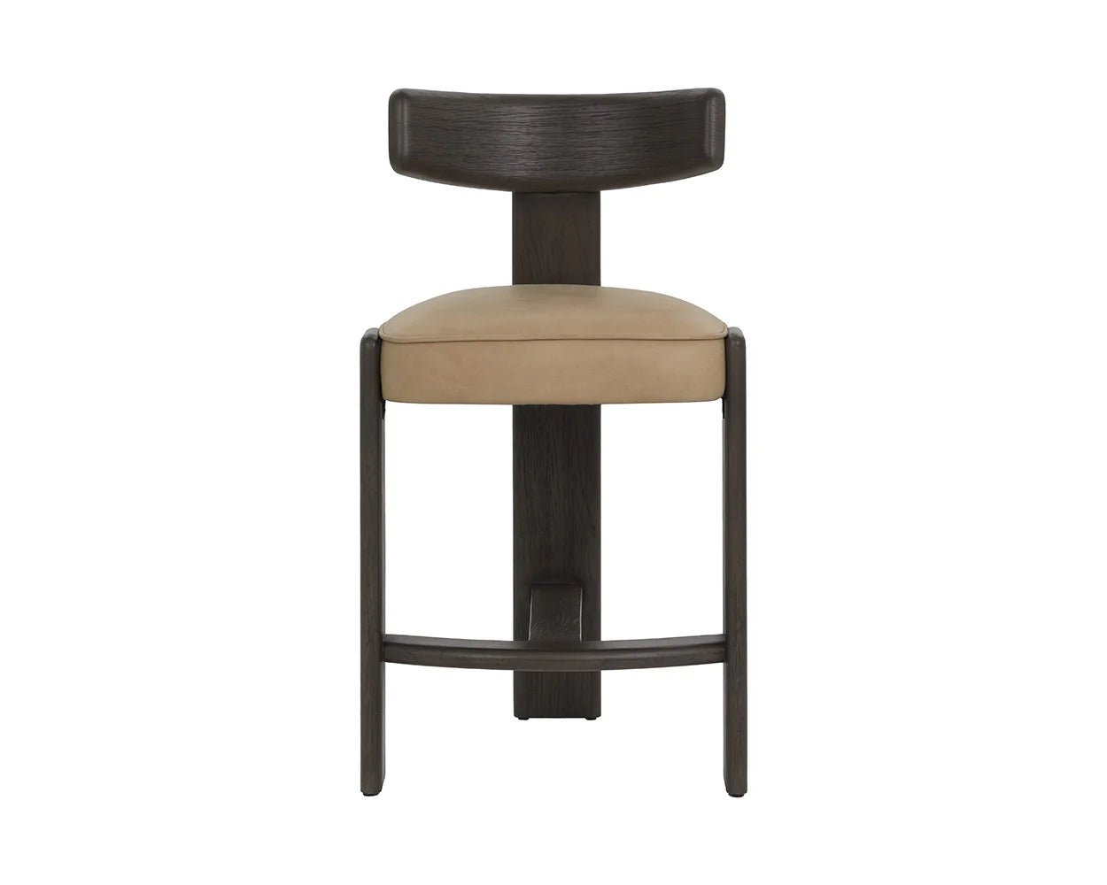 Horton Counter Stool - Dark Brown - Sahara Sand Leather - Central Designs