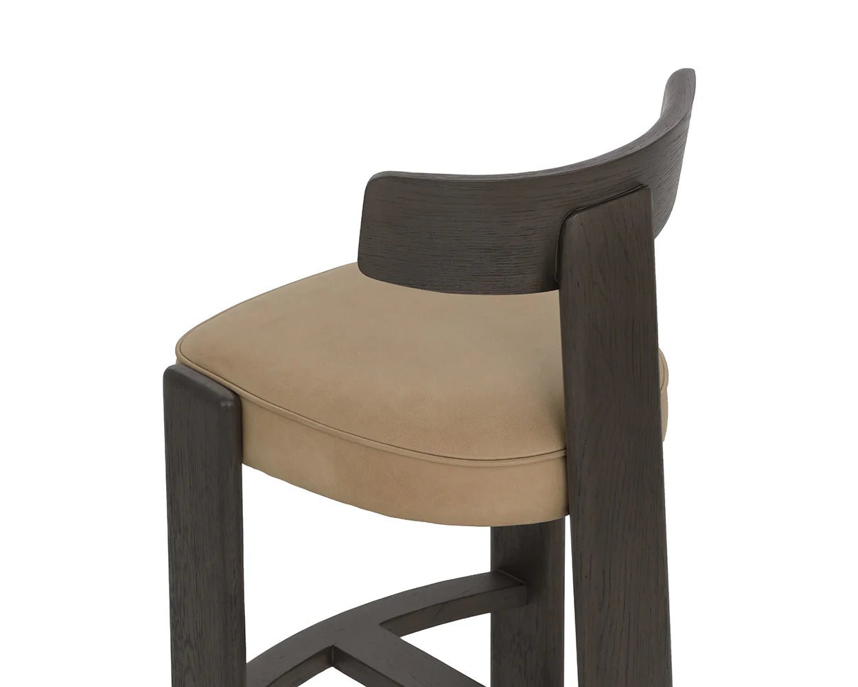 Horton Counter Stool - Dark Brown - Sahara Sand Leather - Central Designs