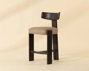 Horton Counter Stool - Dark Brown - Sahara Sand Leather - Central Designs