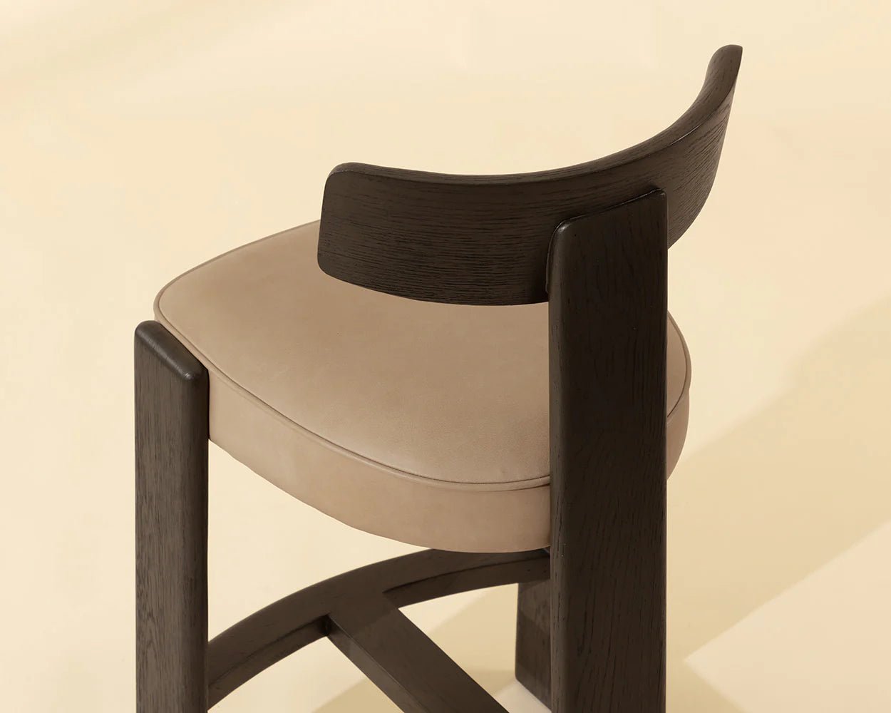 Horton Counter Stool - Dark Brown - Sahara Sand Leather - Central Designs